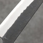 Nao Yamamoto Blue Steel Kurouchi Petty-Utility Japanese Knife 135mm Shitan (ferrule: Black Pakka wood) Handle - Japannywholesale