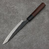 Nao Yamamoto Blue Steel Kurouchi Petty-Utility Japanese Knife 135mm Shitan (ferrule: Black Pakka wood) Handle - Japannywholesale