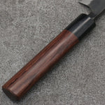 Nao Yamamoto Blue Steel Kurouchi Petty-Utility Japanese Knife 160mm Shitan (ferrule: Black Pakka wood) Handle - Japannywholesale