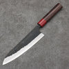 Nao Yamamoto Blue Steel Kurouchi Gyuto Japanese Knife 180mm Shitan (ferrule: Red Pakka wood) Handle - Japannywholesale