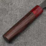 Nao Yamamoto Blue Steel Kurouchi Gyuto Japanese Knife 180mm Shitan (ferrule: Red Pakka wood) Handle - Japannywholesale