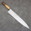 Hideo Kitaoka White Steel No.2 Damascus Mioroshi Deba Japanese Knife 300mm Burnt Oak Handle - Japannywholesale