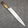 Hideo Kitaoka White Steel No.2 Damascus Mioroshi Deba Japanese Knife 300mm Burnt Oak Handle - Japannywholesale