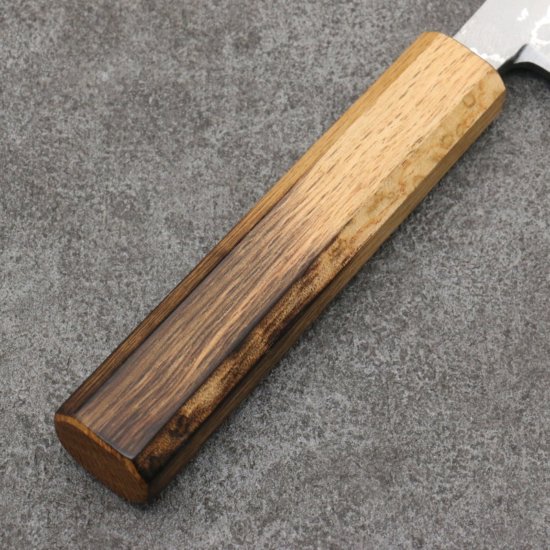Hideo Kitaoka White Steel No.2 Damascus Mioroshi Deba Japanese Knife 300mm Burnt Oak Handle - Japannywholesale