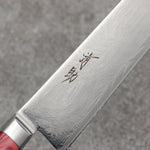 Seisuke Nami AUS10 Mirrored Finish Damascus Sujihiki  240mm Red Pakka wood Handle - Japannywholesale