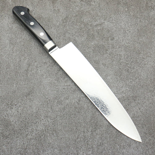 Seisuke Kagami2 AUS10 Mirrored Finish Damascus Gyuto  210mm Black Pakka wood Handle - Japannywholesale