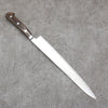 Seisuke Kagami2 AUS10 Mirrored Finish Damascus Sujihiki  240mm Brown Pakka wood Handle - Japannywholesale