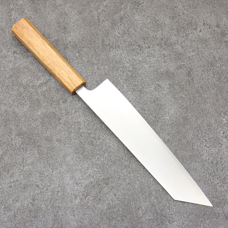 Seisuke Silver Steel No.3 Migaki Polish Finish Kiritsuke Gyuto  210mm White Oak Handle - Japannywholesale