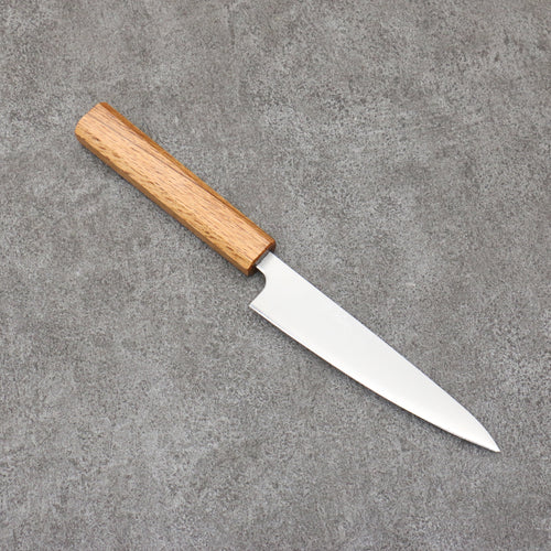 Seisuke Silver Steel No.3 Migaki Polish Finish Petty-Utility  135mm White Oak Handle - Japannywholesale