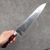 Seisuke Kagami2 AUS10 Mirrored Finish Damascus Gyuto  240mm Red Pakka wood Handle - Japannywholesale