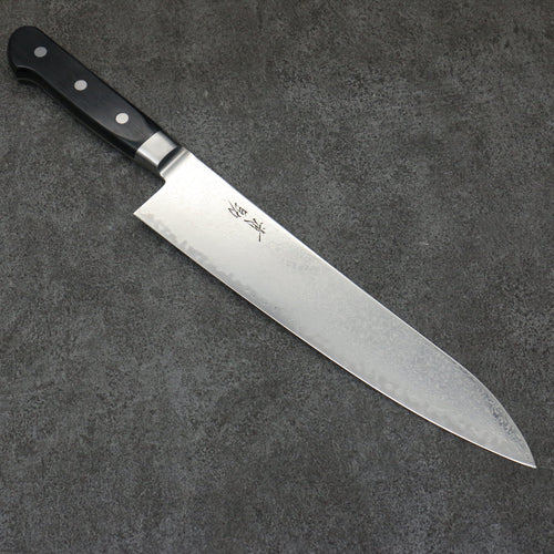 Seisuke Kagami2 AUS10 Mirrored Finish Damascus Gyuto  240mm Black Pakka wood Handle - Japannywholesale