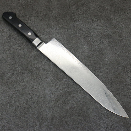 Seisuke Kagami2 AUS10 Mirrored Finish Damascus Gyuto  240mm Black Pakka wood Handle - Japannywholesale