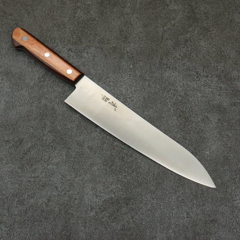 Seisuke SLD Migaki Polish Finish Gyuto  210mm Brown Pakka wood Handle - Japannywholesale