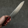 Seisuke SLD Migaki Polish Finish Gyuto  210mm Red Pakka wood Handle - Japannywholesale