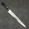 Seisuke VG10 33 Layer Mirrored Finish Damascus Sujihiki  240mm Black Pakka wood Handle - Japannywholesale