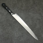 Seisuke VG10 33 Layer Mirrored Finish Damascus Sujihiki  240mm Black Pakka wood Handle - Japannywholesale