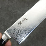 Seisuke VG10 33 Layer Mirrored Finish Damascus Kiritsuke Gyuto  210mm Black Pakka wood Handle - Japannywholesale