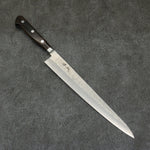 Seisuke Silver Steel No.3 Nashiji Sujihiki  240mm Brown Pakka wood Handle - Japannywholesale