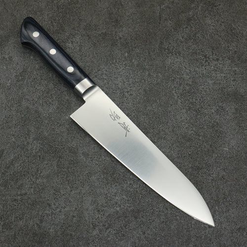 Seisuke Seiten Molybdenum Gyuto  180mm Navy blue Pakka wood Handle - Japannywholesale