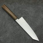 Seisuke Stainless Steel Kiritsuke Santoku  180mm Sandalwood (grey) Handle - Japannywholesale