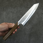 Seisuke Stainless Steel Kiritsuke Santoku  180mm Sandalwood (grey) Handle - Japannywholesale