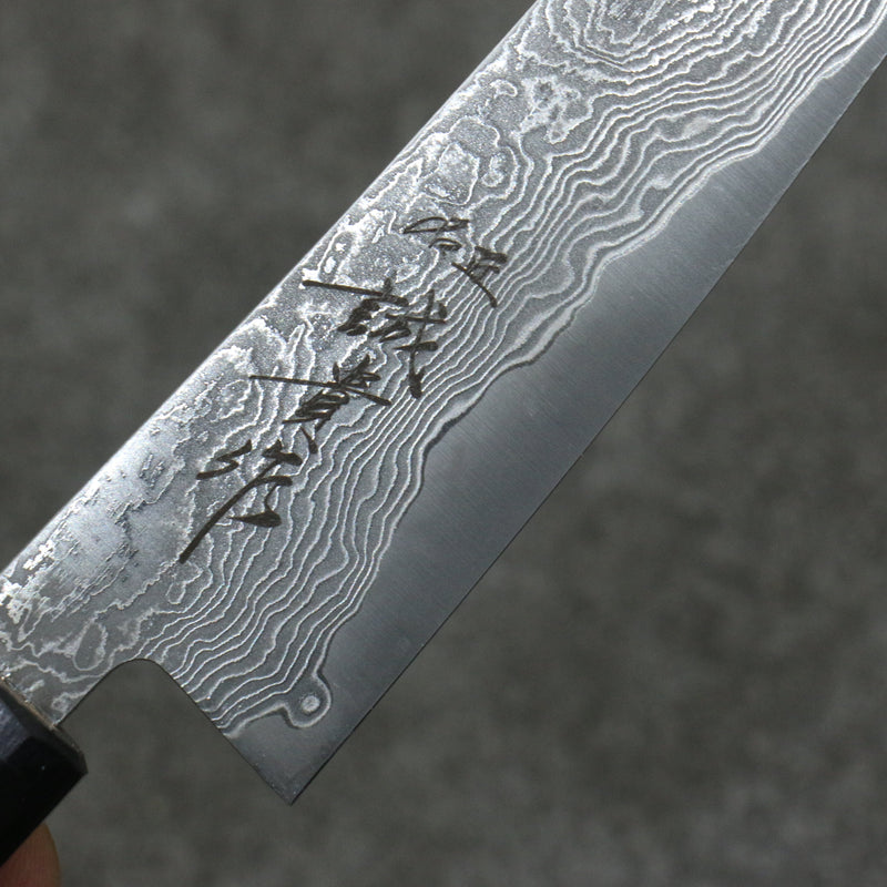 Shigeki Tanaka Harukaze SG2 Damascus Petty-Utility  150mm Walnut Handle - Japannywholesale