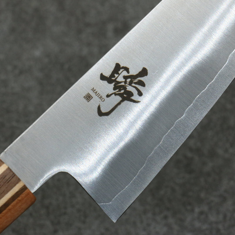 Shigeki Tanaka Majiro Silver Steel No.3 Santoku  165mm Maple, Cherry, Walnut Handle - Japannywholesale