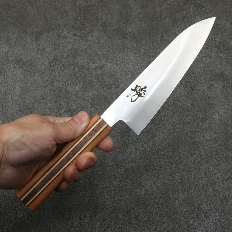 Shigeki Tanaka Majiro Silver Steel No.3 Santoku  165mm Maple, Cherry, Walnut Handle - Japannywholesale