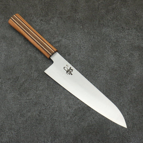 Shigeki Tanaka Majiro Silver Steel No.3 Gyuto  190mm Maple, Cherry, Walnut Handle - Japannywholesale