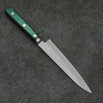 Sakai Kikumori Blue Steel No.1 Petty-Utility  150mm Green Pakka wood Handle - Japannywholesale