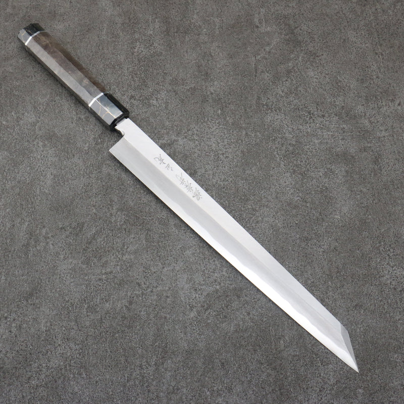 Sakai Takayuki Byakko White Steel No.1 Kiritsuke Yanagiba  300mm Stabilized wood Handle with Sheath - Japannywholesale