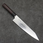 Seisuke AUS10 Mirror Crossed Kiritsuke Gyuto  210mm Shitan (ferrule: Black Pakka wood) Handle - Japannywholesale