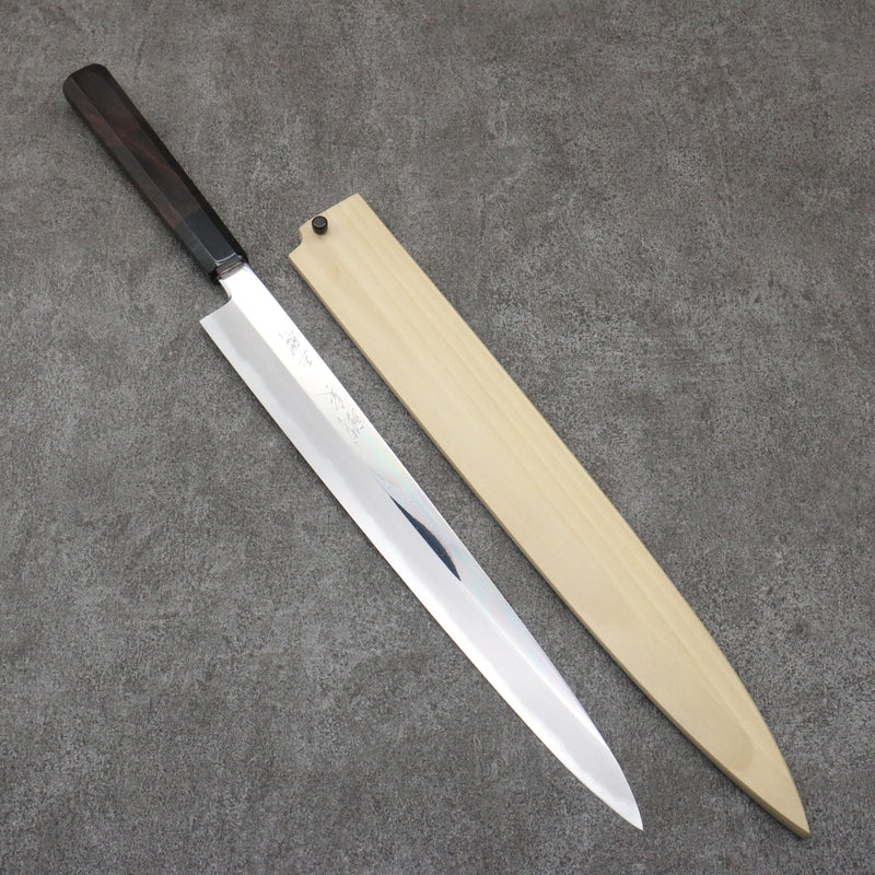 Tessen by Tanaka Tamahagane Yanagiba  315mm Ebony Wood Handle with Sheath - Japannywholesale