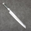 Sakai Takayuki Hien White Steel No.2 Honyaki Kiritsuke Yanagiba  300mm Stabilized wood (White Ferrule and End Cap) Handle with Sheath - Japannywholesale