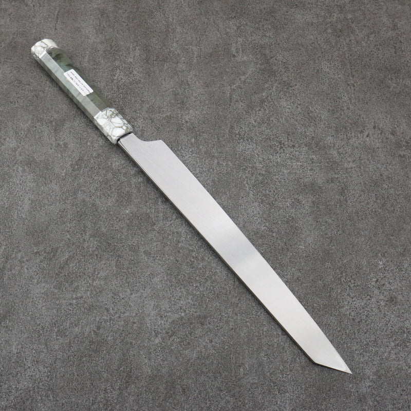 Sakai Takayuki Hien White Steel No.2 Honyaki Kiritsuke Yanagiba  300mm Stabilized wood (White Ferrule and End Cap) Handle with Sheath - Japannywholesale