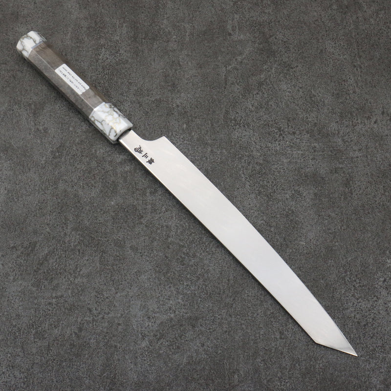 Sakai Takayuki Chef Series Hien Silver Steel No.3 Kiritsuke Yanagiba  270mm Stabilized wood (White Ferrule and End Cap) Handle with Sheath - Japannywholesale