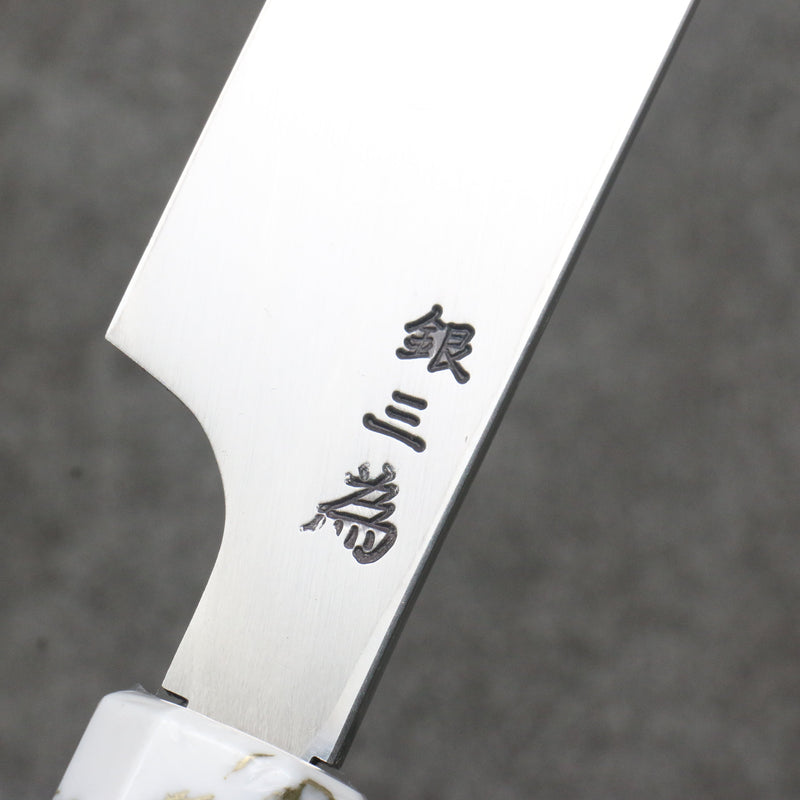 Sakai Takayuki Chef Series Hien Silver Steel No.3 Kiritsuke Yanagiba  270mm Stabilized wood (White Ferrule and End Cap) Handle with Sheath - Japannywholesale