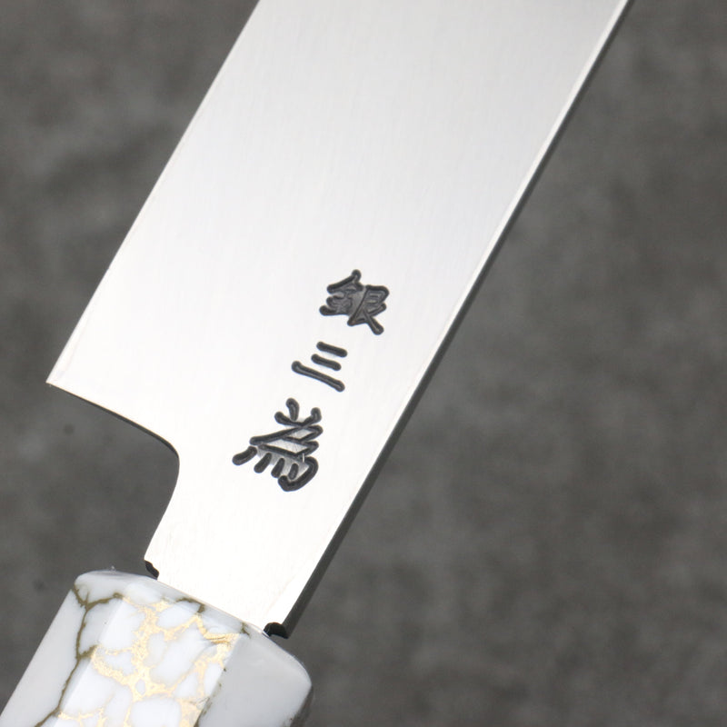 Sakai Takayuki Chef Series Silver Steel No.3 Yanagiba  270mm Stabilized wood (White Ferrule and End Cap) Handle with Sheath - Japannywholesale