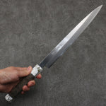 Sakai Takayuki Chef Series Silver Steel No.3 Yanagiba  270mm Stabilized wood (White Ferrule and End Cap) Handle with Sheath - Japannywholesale