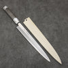 Sakai Takayuki Chef Series Silver Steel No.3 Yanagiba  270mm Stabilized wood (White Ferrule and End Cap) Handle with Sheath - Japannywholesale