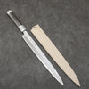 Sakai Takayuki Chef Series Silver Steel No.3 Yanagiba  300mm Stabilized wood (White Ferrule and End Cap) Handle with Sheath - Japannywholesale