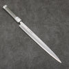 Sakai Takayuki Chef Series Silver Steel No.3 Fuguhiki  300mm Stabilized wood (White Ferrule and End Cap) Handle with Sheath - Japannywholesale