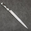 Sakai Takayuki Chef Series Silver Steel No.3 Fuguhiki  300mm Stabilized wood (White Ferrule and End Cap) Handle with Sheath - Japannywholesale