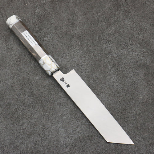 Sakai Takayuki Chef Series Silver Steel No.3 Mukimono  180mm Stabilized wood (White Ferrule and End Cap) Handle with Sheath - Japannywholesale