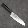 Sakai Takayuki VG10 33 Layer Damascus Santoku  170mm Ebony(6 sided teardrop) Handle - Japannywholesale