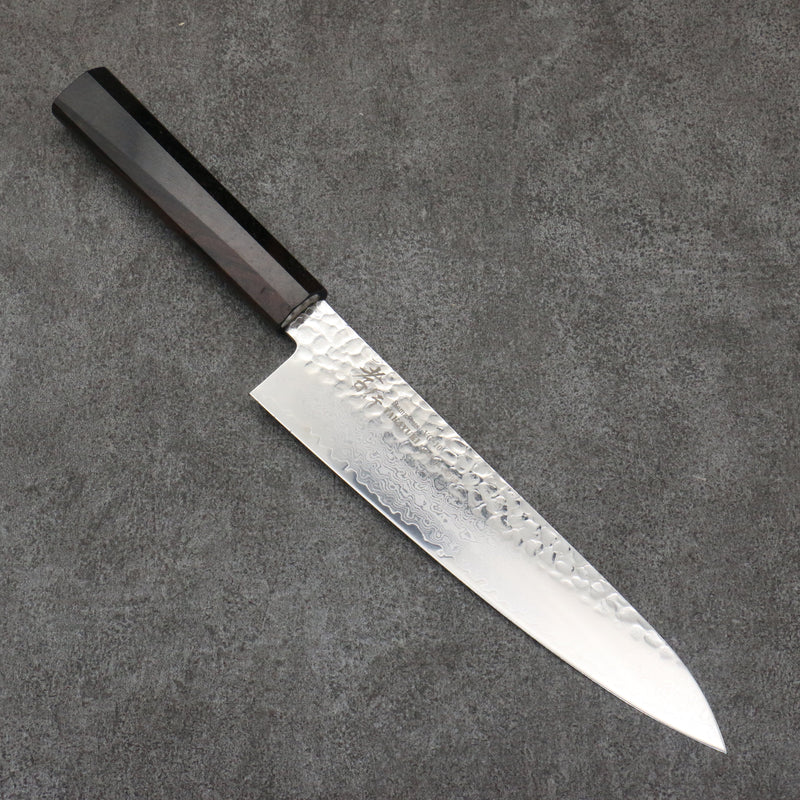 Sakai Takayuki VG10 33 Layer Damascus Gyuto  210mm Ebony(6 sided teardrop) Handle - Japannywholesale