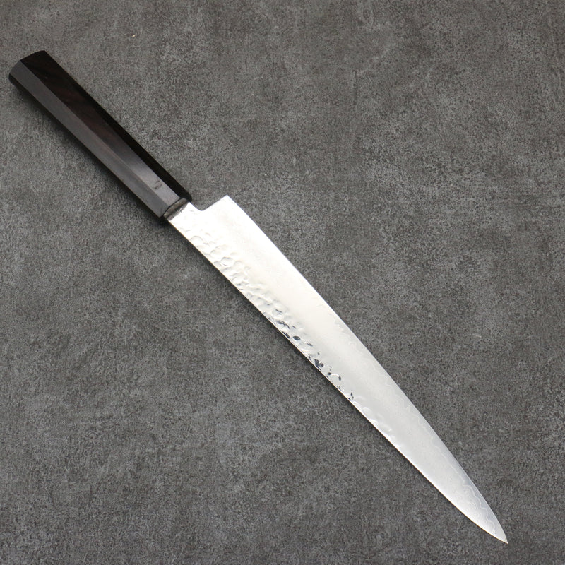 Sakai Takayuki VG10 33 Layer Damascus Sujihiki  240mm Ebony(6 sided teardrop) Handle - Japannywholesale