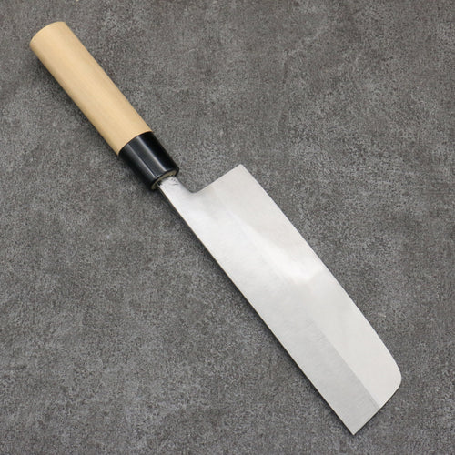 Nakaniida White Steel No.2 Migaki Polish Finish Nakiri  165mm Magnolia Handle - Japannywholesale