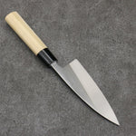 Nakaniida White Steel No.2 Black Deba  135mm Magnolia Handle - Japannywholesale