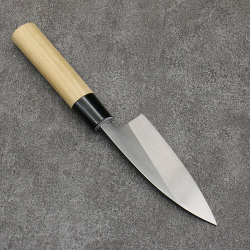 Nakaniida White Steel No.2 Black Deba  120mm Magnolia Handle - Japannywholesale